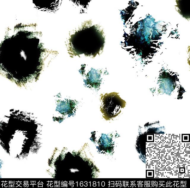 水彩抽象墨迹数码印花华亿平台下载（图片编号: 1631810） - 瓦栏（Walan）