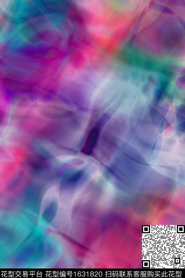 纹理光影轻薄数码印花华亿平台下载（图片编号: 1631820） - 瓦栏（Walan）