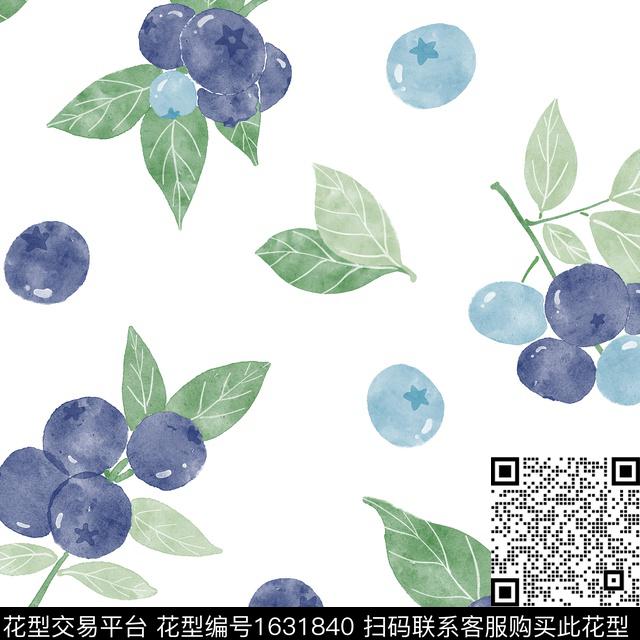 水彩手绘水果数码印花华亿平台下载（图片编号: 1631840） - 瓦栏（Walan）