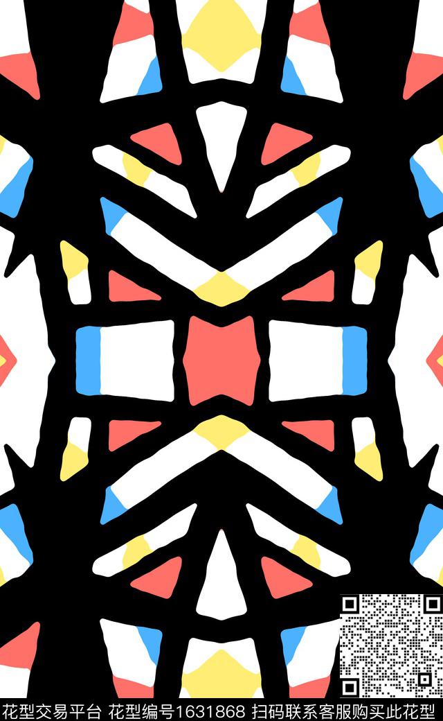 对称抽象传统印花华亿平台下载（图片编号: 1631868） - 瓦栏（Walan）