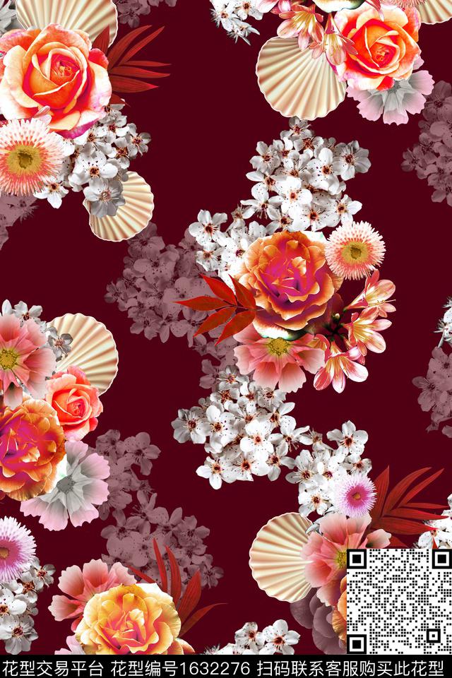 影花中东大花数码印花华亿平台下载（图片编号: 1632276） - 瓦栏（Walan）