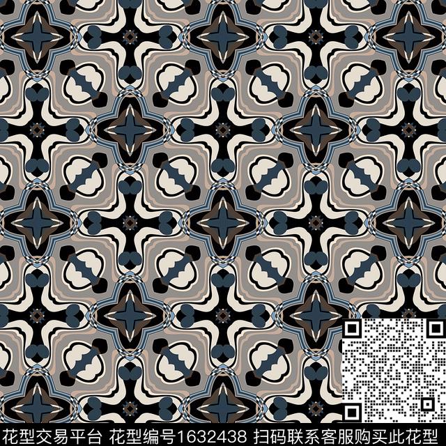 欧洲格子条纹几何数码印花华亿平台下载（图片编号: 1632438） - 瓦栏（Walan）