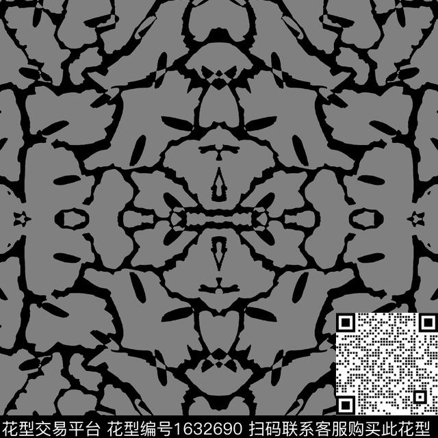 对称抽象传统印花华亿平台下载（图片编号: 1632690） - 瓦栏（Walan）