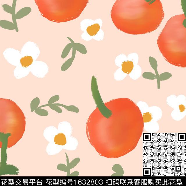 水彩小清新花卉数码印花华亿平台下载（图片编号: 1632803） - 瓦栏（Walan）