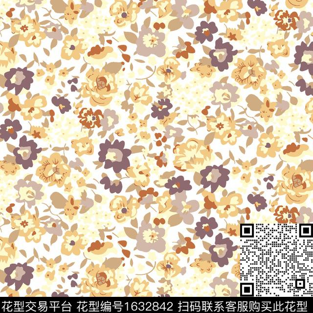 年轻女装花卉小碎花数码印花华亿平台下载（图片编号: 1632842） - 瓦栏（Walan）
