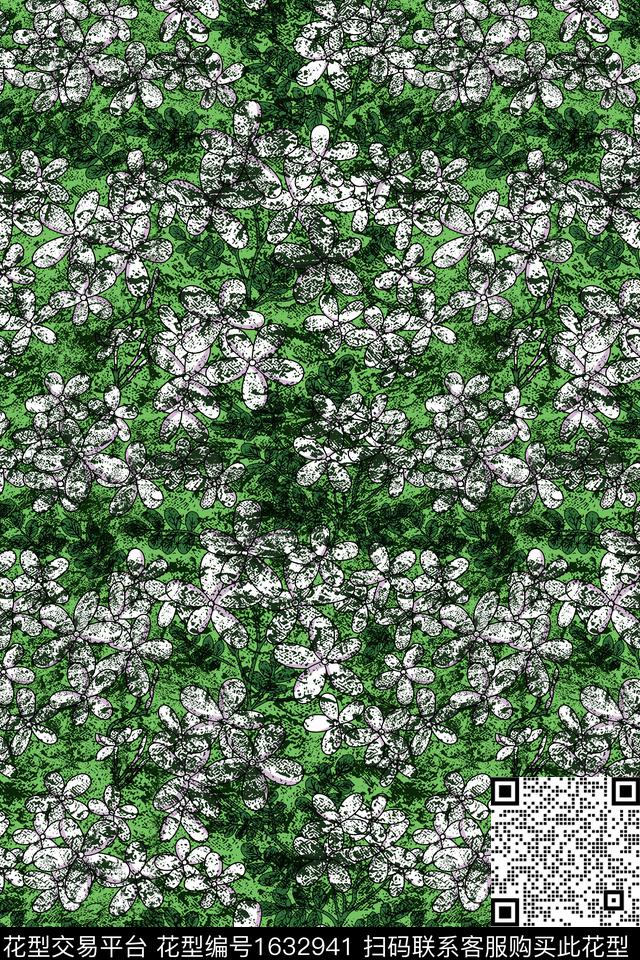 花卉小碎花自然纹理数码印花华亿平台下载（图片编号: 1632941） - 瓦栏（Walan）