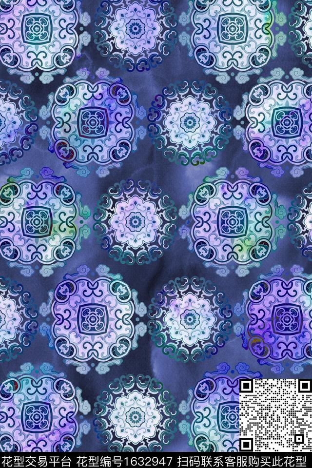 中国风民族风香云纱数码印花华亿平台下载（图片编号: 1632947） - 瓦栏（Walan）
