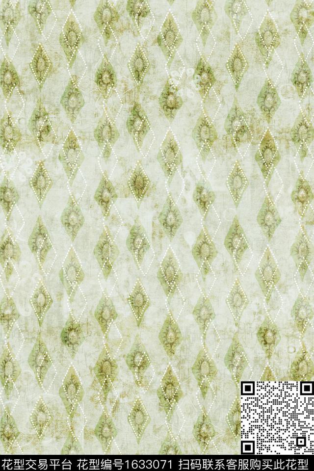晕染肌理彩色几何民族风数码印花华亿平台下载（图片编号: 1633071） - 瓦栏（Walan）