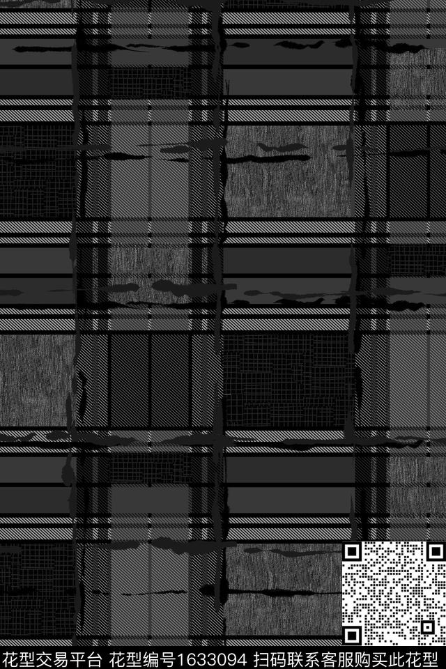 线条黑白华亿平台休闲数码印花华亿平台下载（图片编号: 1633094） - 瓦栏（Walan）