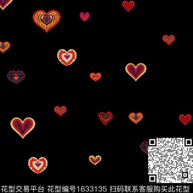 爱心刺绣趣味数码印花华亿平台下载（图片编号: 1633135） - 瓦栏（Walan）