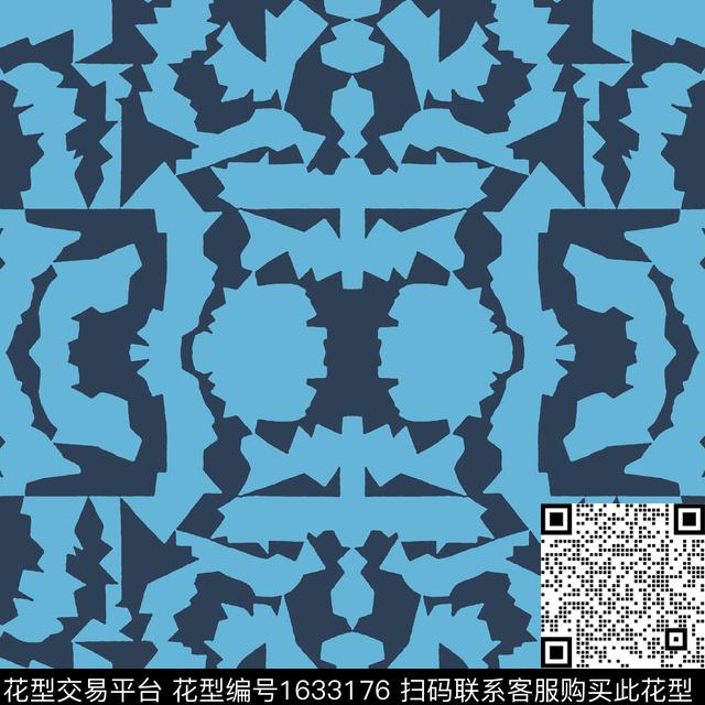 抽象对称传统印花华亿平台下载（图片编号: 1633176） - 瓦栏（Walan）