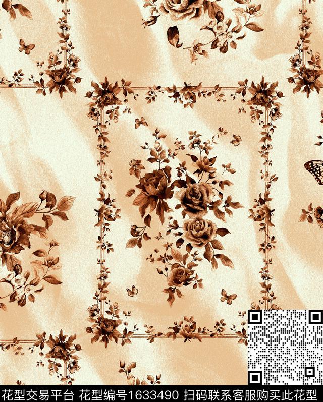 民族风花卉水彩花卉数码印花华亿平台下载（图片编号: 1633490） - 瓦栏（Walan）