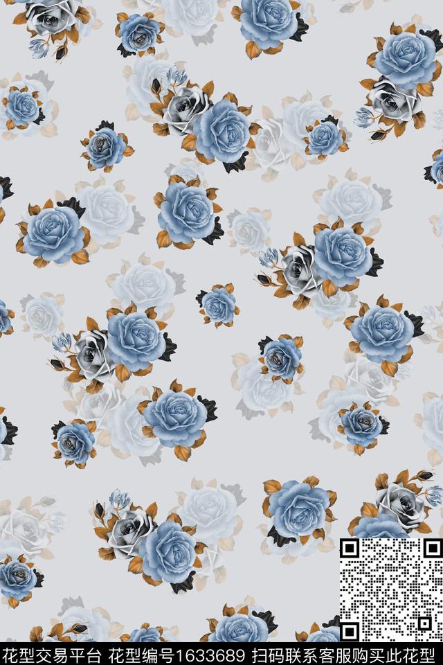 花卉小碎花影花数码印花华亿平台下载（图片编号: 1633689） - 瓦栏（Walan）