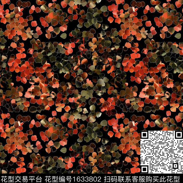 碎片抽象黑底数码印花华亿平台下载（图片编号: 1633802） - 瓦栏（Walan）