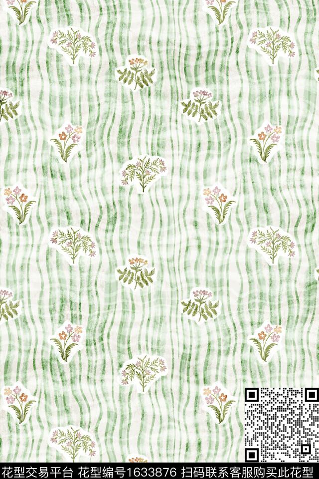 花卉小清新小碎花数码印花华亿平台下载（图片编号: 1633876） - 瓦栏（Walan）