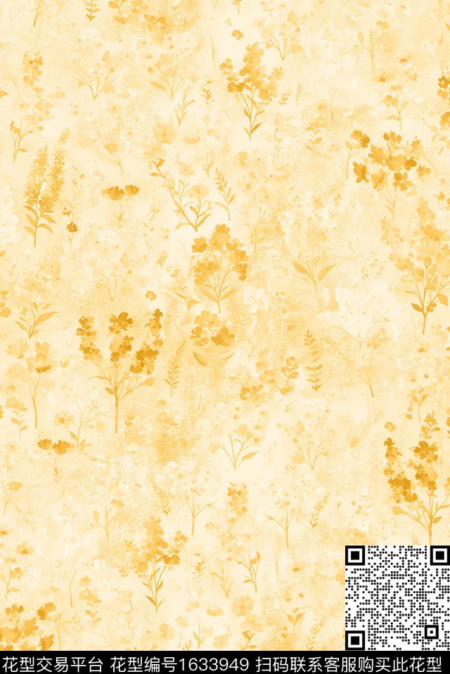 花卉水彩花卉肌理数码印花华亿平台下载（图片编号: 1633949） - 瓦栏（Walan）