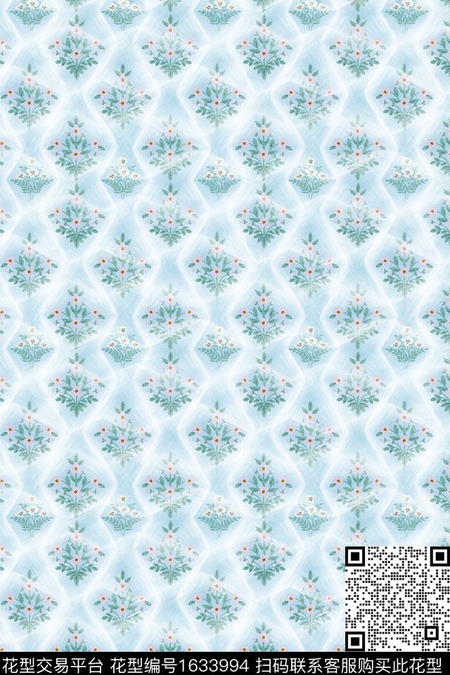 小清新花卉小碎花数码印花华亿平台下载（图片编号: 1633994） - 瓦栏（Walan）