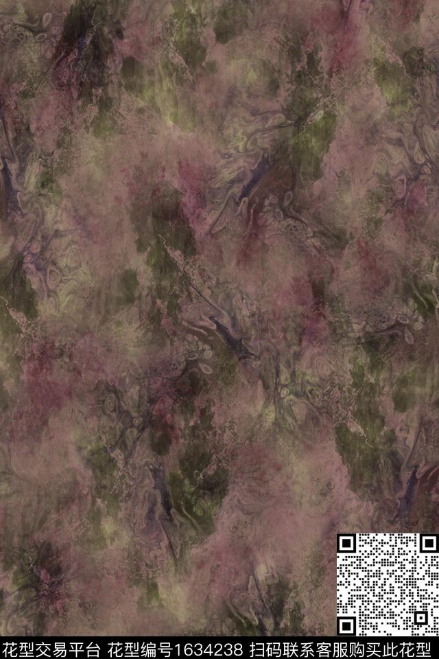 抽象晕染肌理数码印花华亿平台下载（图片编号: 1634238） - 瓦栏（Walan）