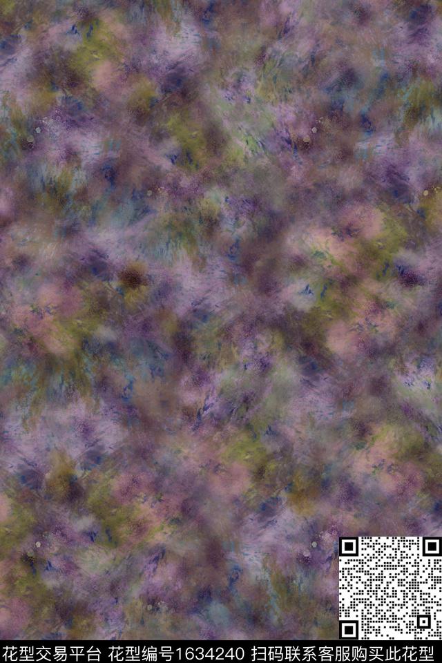 抽象晕染肌理数码印花华亿平台下载（图片编号: 1634240） - 瓦栏（Walan）