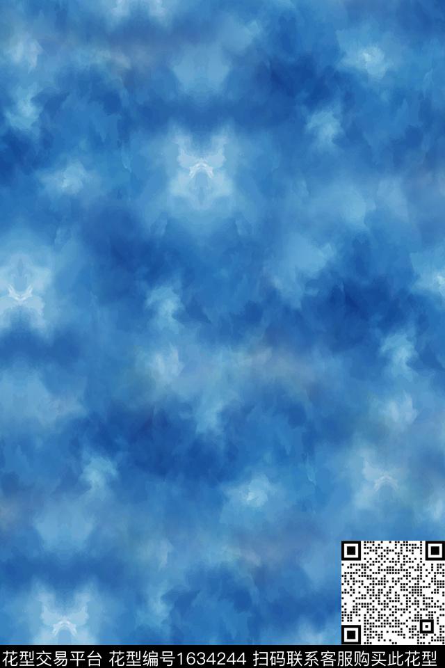 抽象晕染肌理数码印花华亿平台下载（图片编号: 1634244） - 瓦栏（Walan）