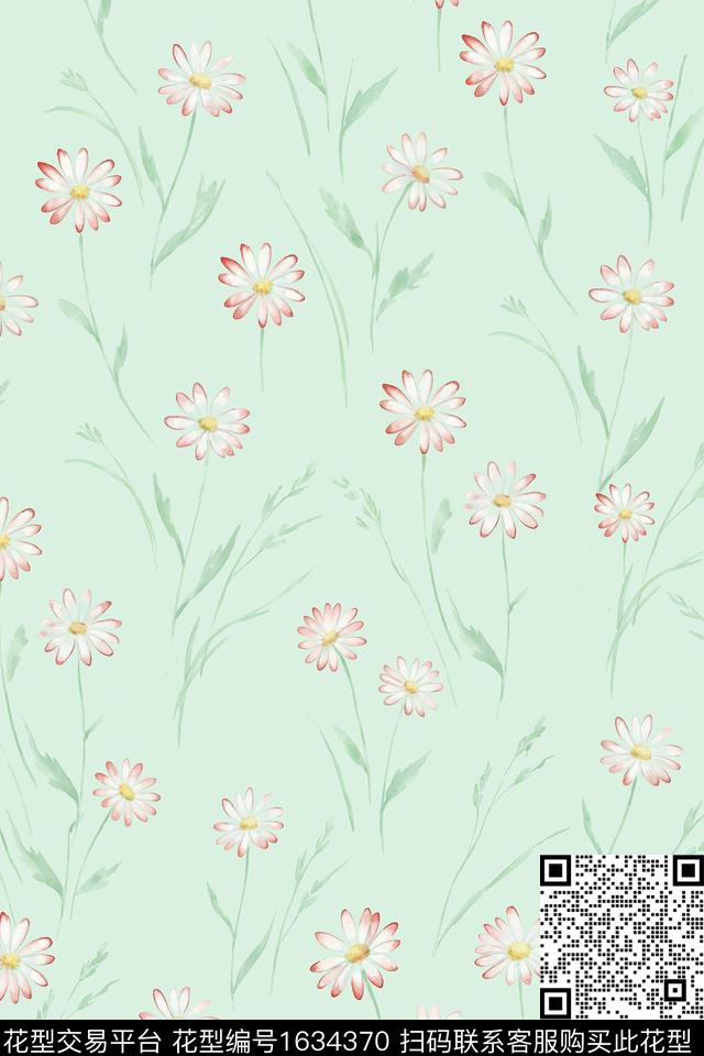 小清新花卉小碎花数码印花华亿平台下载（图片编号: 1634370） - 瓦栏（Walan）