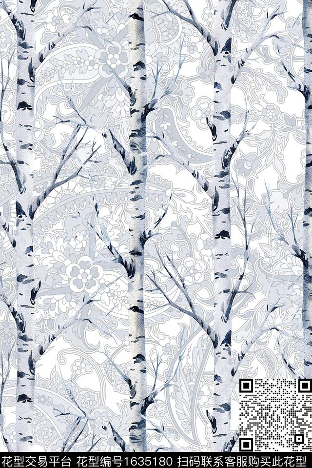 古典花纹民族风佩斯利数码印花华亿平台下载（图片编号: 1635180） - 瓦栏（Walan）