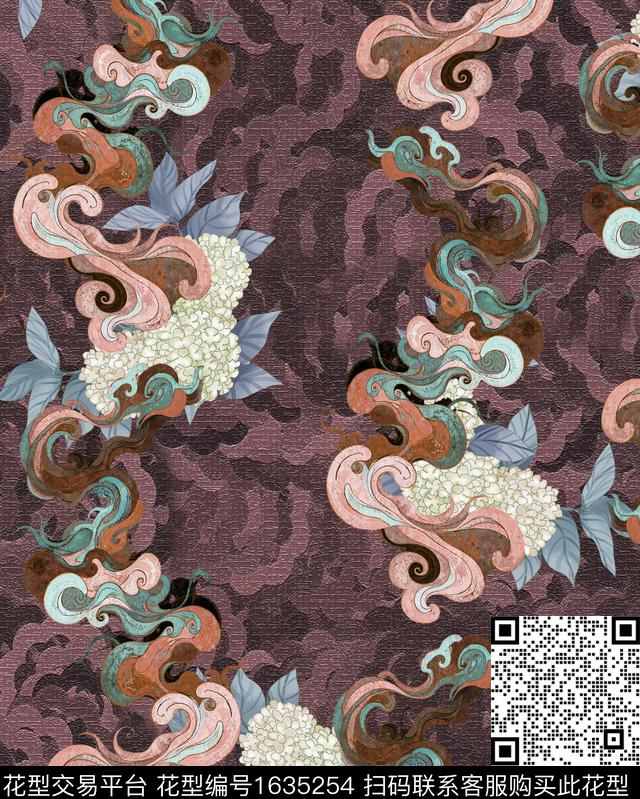 中国风民族风中老年数码印花华亿平台下载（图片编号: 1635254） - 瓦栏（Walan）