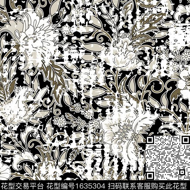 古典花纹民族风肌理数码印花华亿平台下载（图片编号: 1635304） - 瓦栏（Walan）