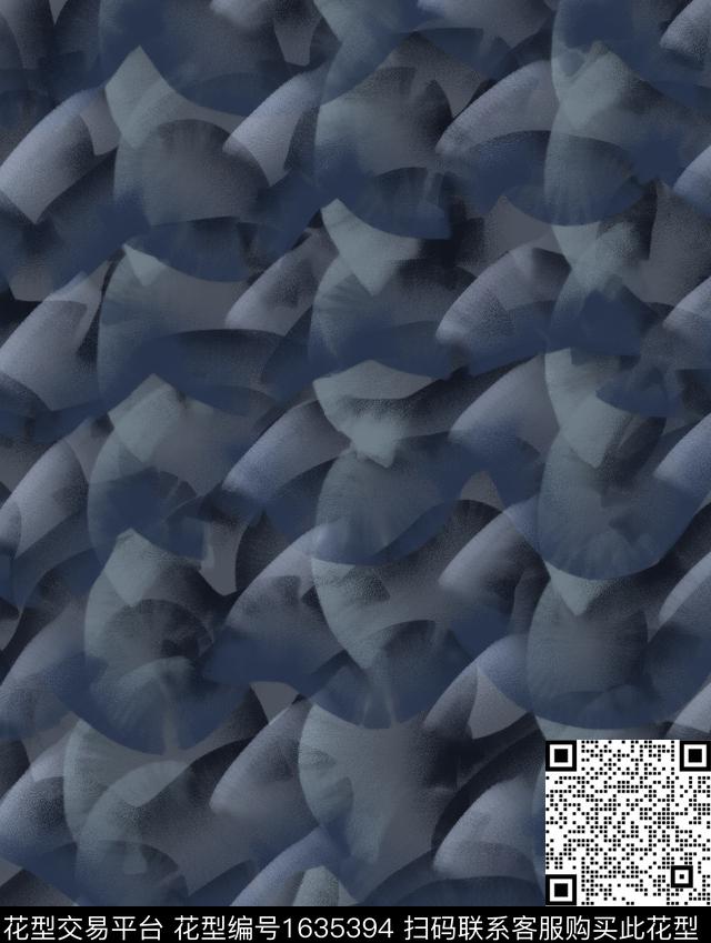 纹理手绘几何数码印花华亿平台下载（图片编号: 1635394） - 瓦栏（Walan）
