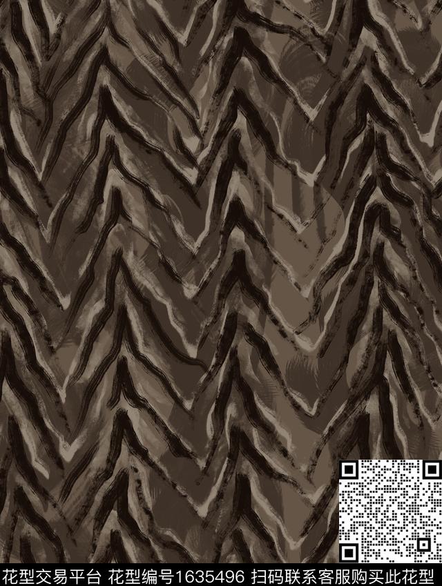 纹理动物纹手绘数码印花华亿平台下载（图片编号: 1635496） - 瓦栏（Walan）