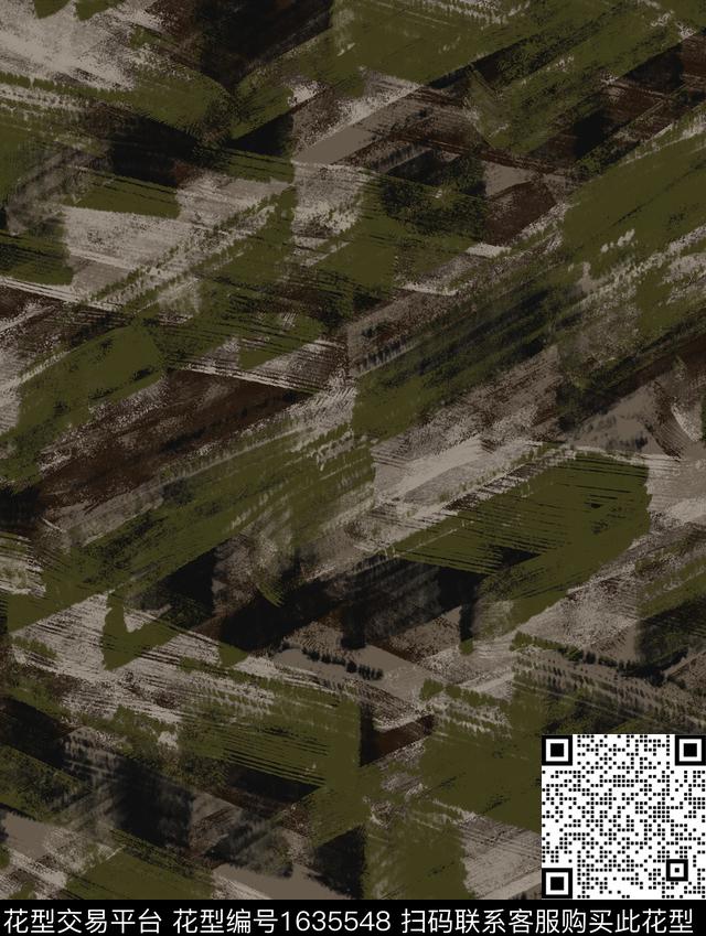 纹理抽象男装手绘数码印花华亿平台下载（图片编号: 1635548） - 瓦栏（Walan）