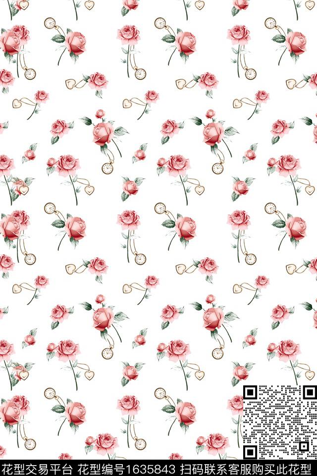 中国风花卉小碎花数码印花华亿平台下载（图片编号: 1635843） - 瓦栏（Walan）