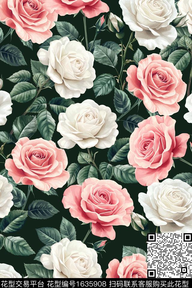 花卉小碎花女装数码印花华亿平台下载（图片编号: 1635908） - 瓦栏（Walan）