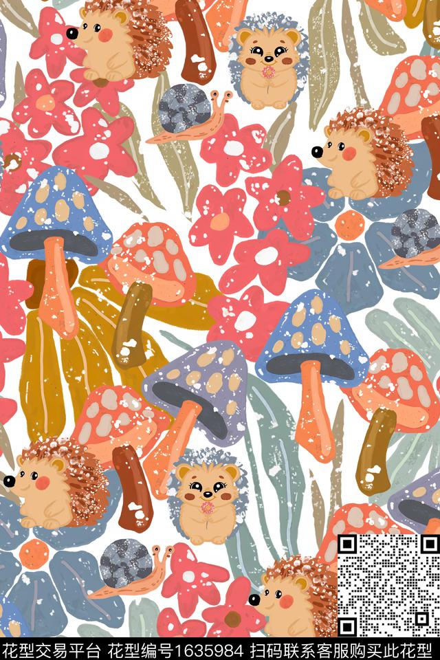 童装卡通蘑菇数码印花华亿平台下载（图片编号: 1635984） - 瓦栏（Walan）