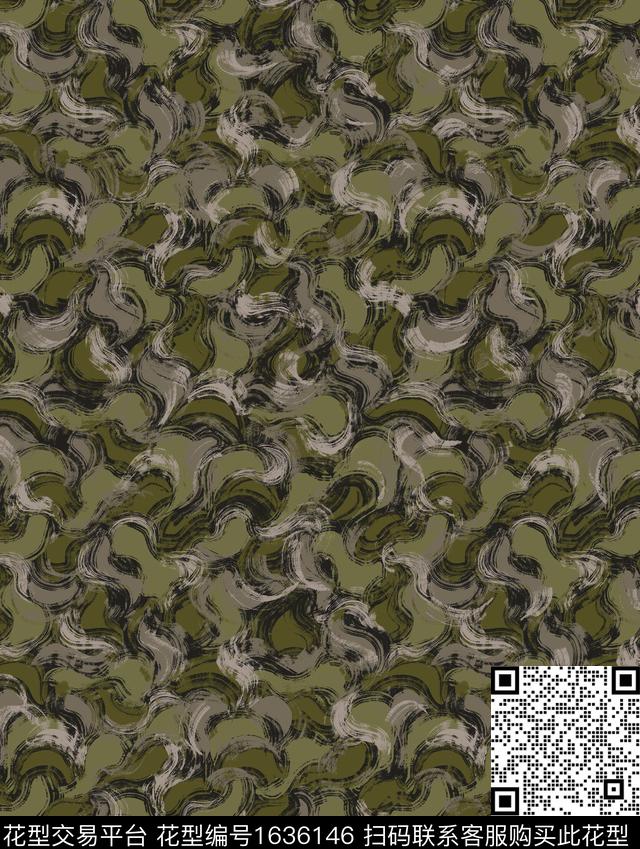 数码华亿平台手绘几何数码印花华亿平台下载（图片编号: 1636146） - 瓦栏（Walan）