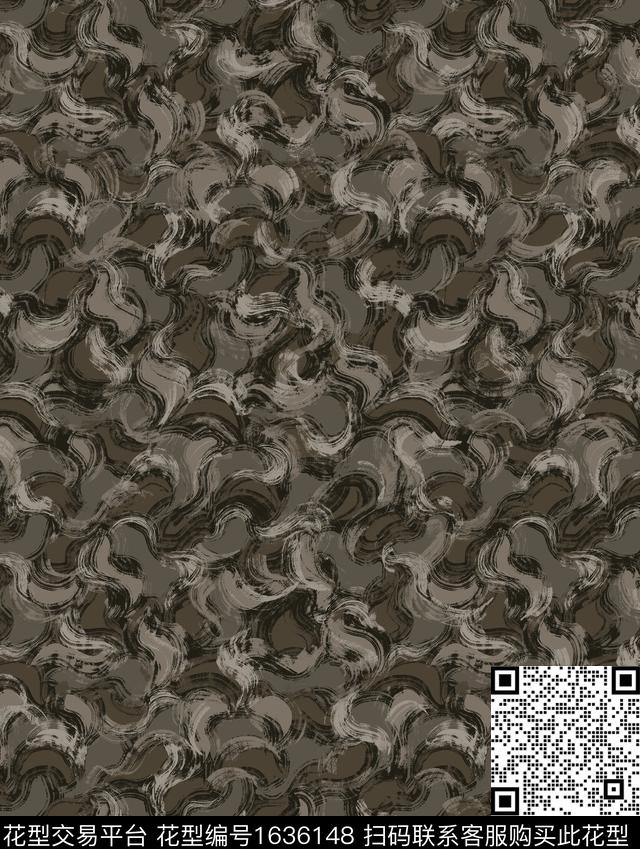 数码华亿平台手绘几何数码印花华亿平台下载（图片编号: 1636148） - 瓦栏（Walan）