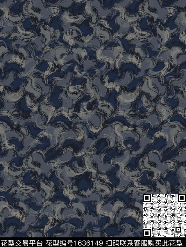 数码华亿平台手绘几何数码印花华亿平台下载（图片编号: 1636149） - 瓦栏（Walan）