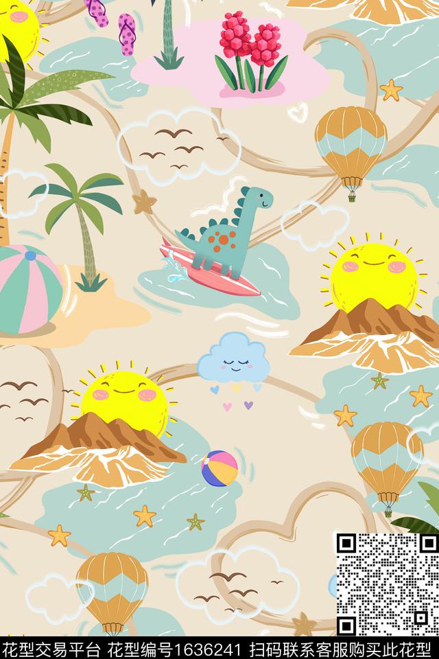 趣味童装卡通数码印花华亿平台下载（图片编号: 1636241） - 瓦栏（Walan）