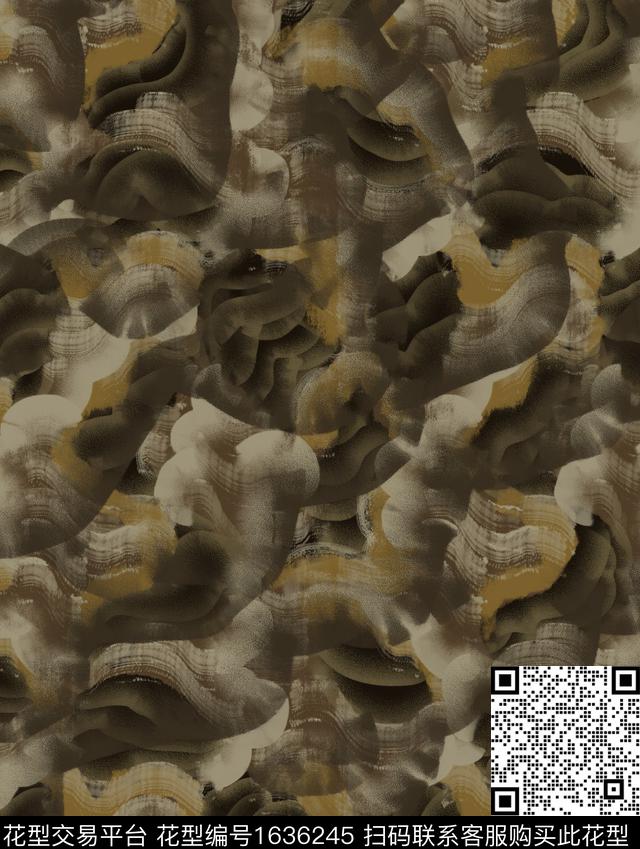 肌理手绘几何数码印花华亿平台下载（图片编号: 1636245） - 瓦栏（Walan）