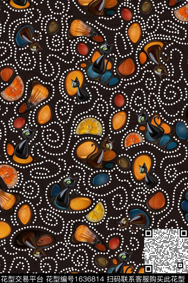 童装波点卡通数码印花华亿平台下载（图片编号: 1636814） - 瓦栏（Walan）