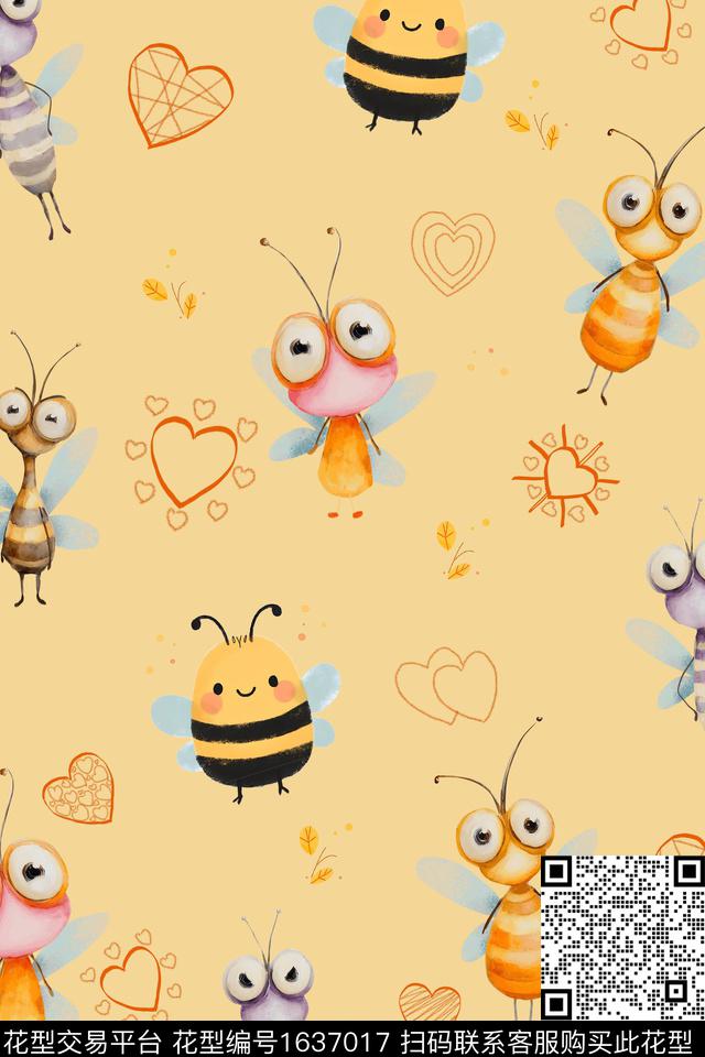 爱心童装昆虫数码印花华亿平台下载（图片编号: 1637017） - 瓦栏（Walan）