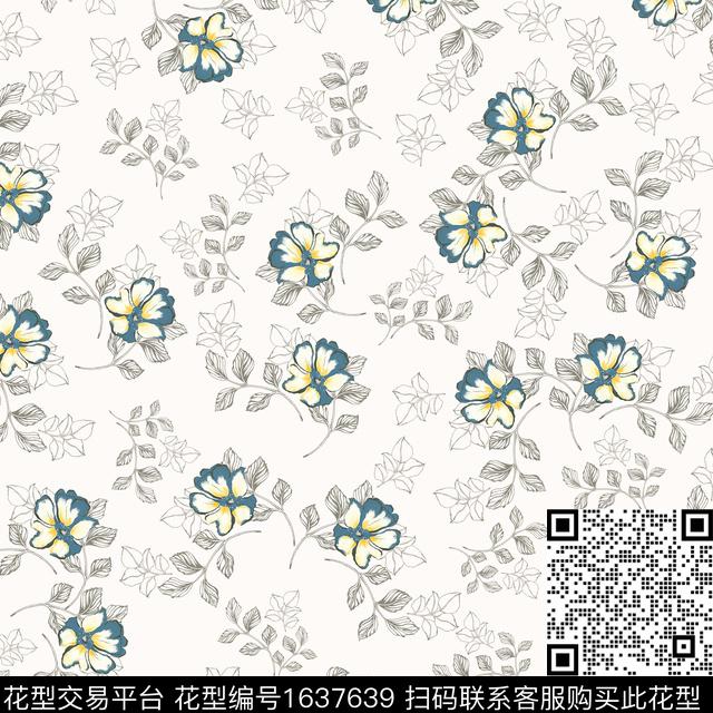 年轻女装花卉春夏华亿平台数码印花华亿平台下载（图片编号: 1637639） - 瓦栏（Walan）