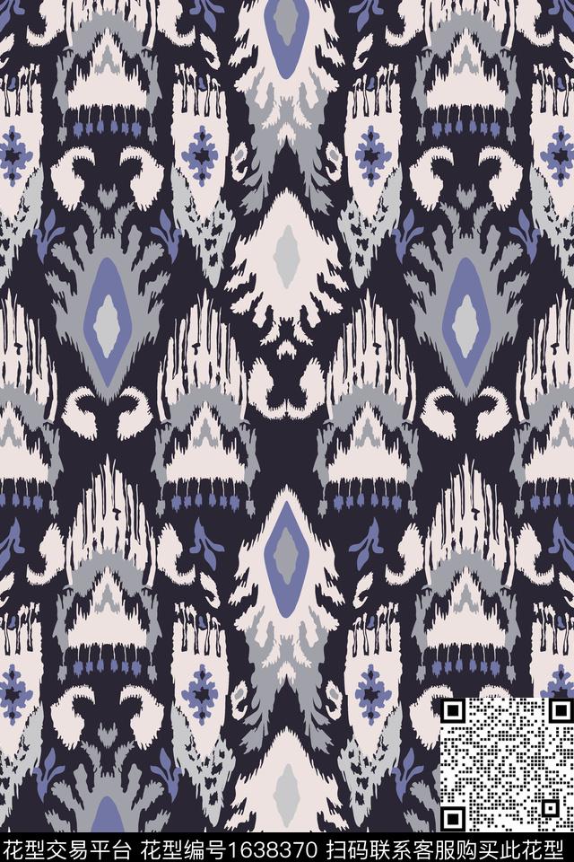 民族风民族纹样数码印花华亿平台下载（图片编号: 1638370） - 瓦栏（Walan）