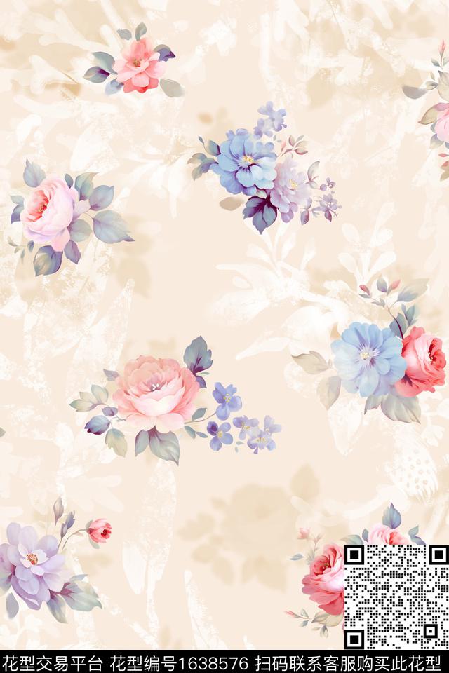 花卉田园小碎花数码印花华亿平台下载（图片编号: 1638576） - 瓦栏（Walan）