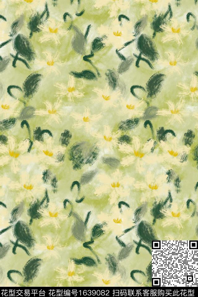 清爽底花卉花卉小碎花数码印花华亿平台下载（图片编号: 1639082） - 瓦栏（Walan）