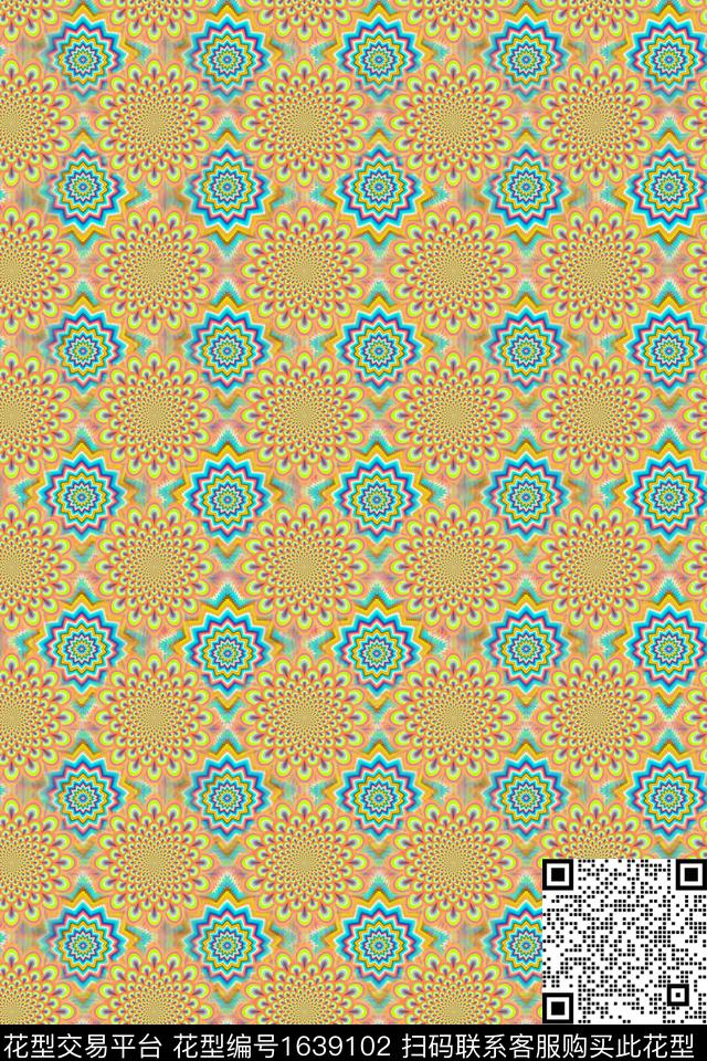 民族风渐变童装数码印花华亿平台下载（图片编号: 1639102） - 瓦栏（Walan）