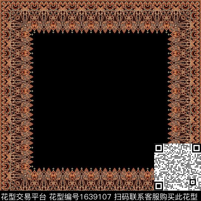 纹理民族风围巾数码印花华亿平台下载（图片编号: 1639107） - 瓦栏（Walan）