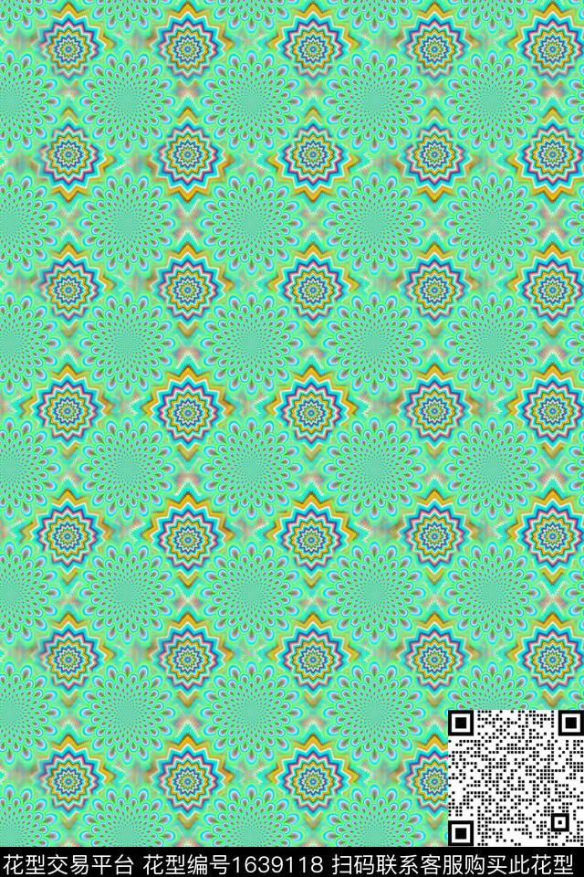 民族风渐变童装数码印花华亿平台下载（图片编号: 1639118） - 瓦栏（Walan）