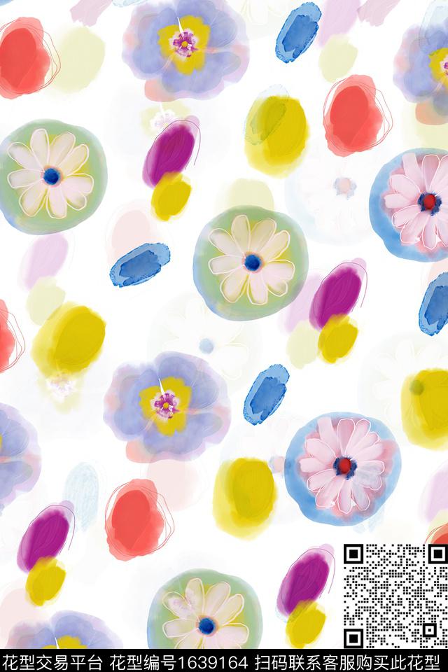 花卉小碎花大牌风数码印花华亿平台下载（图片编号: 1639164） - 瓦栏（Walan）