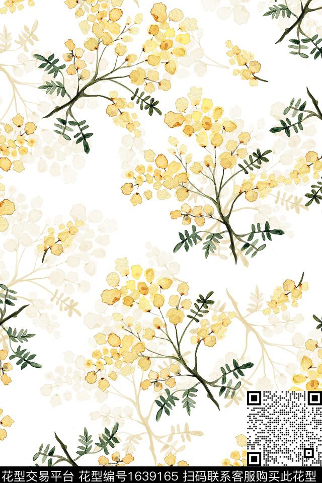 花卉小碎花大牌风数码印花华亿平台下载（图片编号: 1639165） - 瓦栏（Walan）